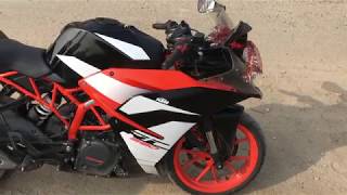 KTM RC 390 2018 ABS  0  100 speed test [upl. by Assilak]