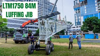 Moh Seng Cranes  Liebherr LTM1750  91  Luffing Jib 84m  Part 2 [upl. by Irene911]