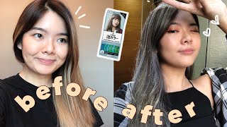 liese creamy bubble colour review  tutorial  dying my hair during quarantine [upl. by Nerin425]