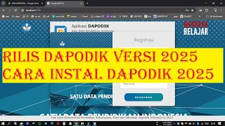 RILIS DAPODIK 2025  Cara Instal Dapodik 2025  Link Aplikasi di Deskripsi [upl. by Fitzhugh982]