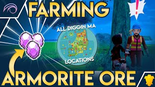 HOW TO FARM ARMORITE ORE amp ALL 15 DIGGIN MA LOCATIONS in Pokemon Sword and Shield DLC Isle of Armor [upl. by Gem285]