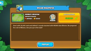 BTD 6 Moab madness close cut no monkey knowledge no life lost mobile victory [upl. by Ajax]