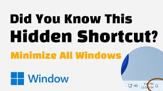 Did You Know This Hidden Shortcut to Minimize All Windows [upl. by Kalvin450]