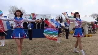 青山学院大吹奏楽バトントワリング部（立川シティハーフマラソン2013）② [upl. by Nymrak]