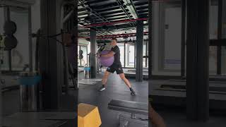 Swiss Ball Cable Trunk Rotation 🌪️coreworkout [upl. by Sybley]