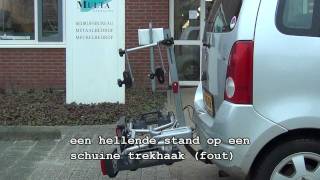 MovaNext fietsendrager  Instructie afstellen op een schuine trekhaak [upl. by Traver]