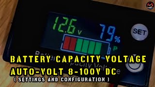 BATTERY CAPACITY VOLTAGE Voltmeter Manual Description of Settings and Configuration [upl. by Etta]