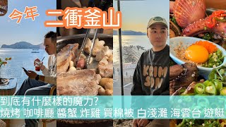 今年二衝【釜山】到底有什麼樣的魔力 燒肉 咖啡廳 購物 炸雞 景點 買棉被 遊艇 白淺灘 海雲臺 醬蟹 [upl. by Kcirderfla700]