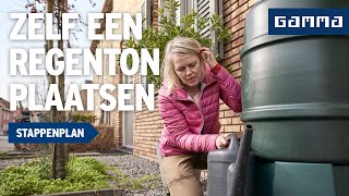 Regenton plaatsen  Tuinvideos  GAMMA België [upl. by Yatnohs]