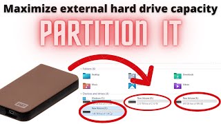 How to partition external hard drive I Create partition in external hard drive I Hard disk partition [upl. by Ruthe]