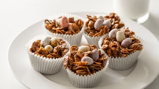 Easter Chocolate Cornflake Nests EASY recipe [upl. by Arline]