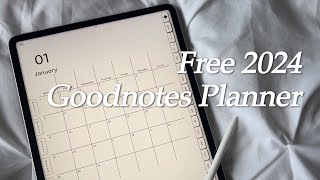 Free 2024 iPad Planner w Hyperlinks 2024 아이패드 굿노트 플래너 무료공유 [upl. by Naraa940]