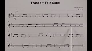 France  Folk Song by Margery Dawe piano accompaniment at rehearsal speed [upl. by Kamerman]