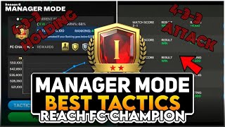 BEST Tactics For Manager Mode in FC MOBILE How To Reach FC CHAMPION fcmobile fifamobile [upl. by Hollyanne]