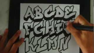 Speed Art  Graffiti Alphabet 1 by ToM2D [upl. by Brewster]