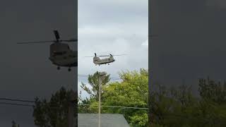 Chinook Landing in Grand Blanc Mi militaryaircraft [upl. by Popper408]