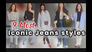 Not Boring Outfits with Jeans  How to Style Jeans from Skinny to Wide leg [upl. by Silma]