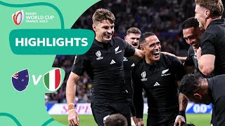 Smith hattrick in 14try blitz  New Zealand v Italy  Rugby World Cup 2023 Highlights [upl. by Gnouv]