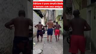 Adriano é pura simplicidade e ternura com seus amigos shorts Flamengo adrianoimperador [upl. by Dragone]