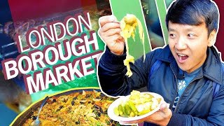 1000 YEAR OLD FOOD MARKET British STREET FOOD Tour of Borough Market in LONDON [upl. by Yerffoeg]