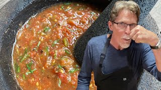 Salsa de Molcajete  Rick Bayless Taco Manual [upl. by Svensen386]