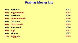 Prabhas Movies List [upl. by Lionel]