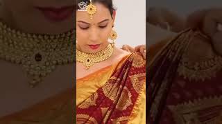 Wedding Saree Draping  Bridal Saree Draping Tutorial  South Indian Silk Saree With Thin Pleats [upl. by Brnaby201]