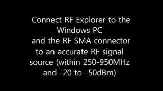 RF Explorer Frequency Calibration video demo [upl. by Onibla914]