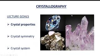 Lecture 10  CrystallographyPart1 [upl. by Serrano]