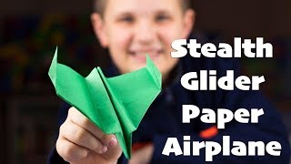 Stealth Glider How to Make a Paper Airplane [upl. by Olwena477]