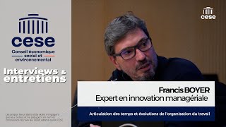 Innovation managériale  Articulation des temps amp organisation du travail  CESE [upl. by Eerac]