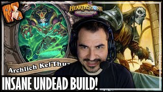 MY BEST UNDEAD BUILD YET  Hearthstone Battlegrounds [upl. by Avlis]