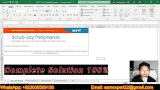 Excel Module 3 SAM Project A Scrub Jay Peripherals  Excel Module 3 SAM Project 1a [upl. by Ammeg]