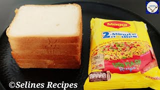 5 Minutes Evening Snacks Recipe  Crispy ampTasty Bread SnacksMaggi Puff RecipeMaggi Recipe [upl. by Allsopp278]