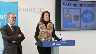 Presentación del calendario solidario 2024 de la Asociación Autismo Málaga [upl. by Ecirpac]