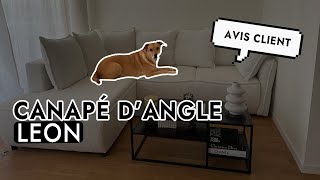 AVIS CLIENT  CANAPÉ ANGLE LÉON TISSU BOUCLETTE [upl. by Aielam99]