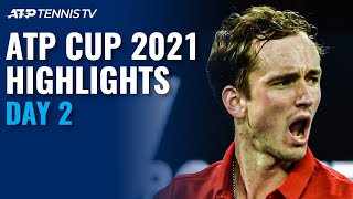 Medvedev Leads Russia Zverev amp Shapovalov Battle  ATP Cup 2021 Highlights Day 2 [upl. by Virnelli531]