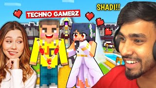 TechnoGamerzOfficial GETTING MARRIED WITH HIS GIRLFRIEND IN MINECRAFT  Techno Gamerz  Minecraft [upl. by Vickie]