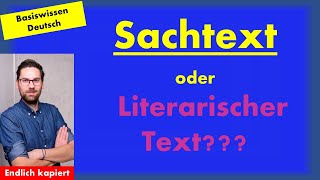 Sachtext und Literarischer Text  Textsorten im Deutschunterricht [upl. by Micro234]