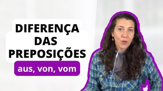 Preposições em alemão  aus von vom Aprenda as diferenças EstudeAlemão ingridlenk preposicoes [upl. by Ttik]