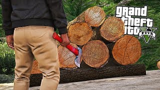 LAVORO DA BOSCAIOLO  GTA 5 MOD VITA REALE³ 22 [upl. by Lynde]