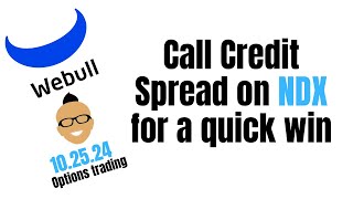 10 25 24 A call credit spread on NDX FTW [upl. by Anelehs]