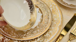 Best Quality bone china dinner sets Factory  KAROSA [upl. by Erdnaek]