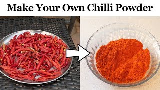 You Can Do It  How To Make Chilli Powder From Harvested Chilli Peppers  Chillies [upl. by Einnahpets768]