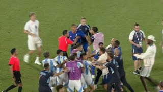 Argentina vs France Highlights Mens Quarter Final Olympic Paris 2024 Big Fight after match video [upl. by Valeria]