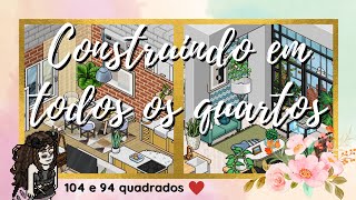 Construindo uma casa em todos os quartos do Habblet  Parte 1  Construção Habbo [upl. by Kimmi]