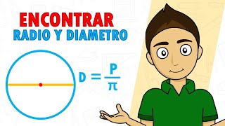 RADIO Y DIÁMETRO CONOCIENDO EL PERÍMETRO Super facil  Para principiantes [upl. by Ydnes]