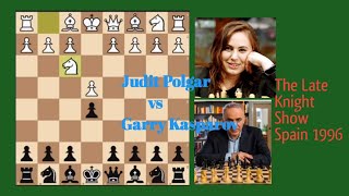 quotThe late knigth showquot Judit polgar vs Garry Kasparov  Dos Hemanas Spain 1996 chess caturvideo [upl. by Ainollopa849]