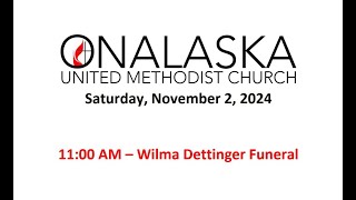 1100 AM November 2 2024  Wilma Dettinger Funeral [upl. by Valenba]