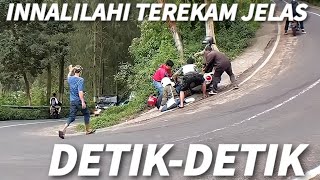 Innalilahi suami istri sampai terjepit motor di tanjakan Sikut Bromo [upl. by Ellehcil]